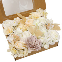 Boîtes à Arrangement de Fleurs Roses Artificielles en Soie Centres de Table Bouquets de Mariage DIY
