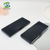 Nouvelle boîte à fards à paupières rectangulaire pliable en plastique haut de gamme, personnalisable en couleur, pour huit compartiments, emballage vide sur mesure