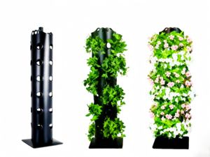 Macetero Vertical de Plástico Negro Ecológico de Fácil Montaje para Jardín, con Orificio Único para Colgar, Ideal para el Hogar - Product Image 1