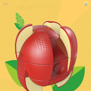 Cubos créatifs Cube de vitesse magique Nouveau design Casse-tête professionnel 3D Mini cadeau sur le thème des fruits pour les enfants comprenant pomme et banane - Product Image 4