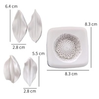 Moule à pétales et étamines de fleurs pour pâte à sucre, outil de décoration de gâteaux, motif gaufré feuilles, qualité alimentaire, emballé individuellement, argile