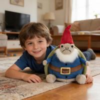 Peluche Tortue Timmy 'Gnome de Jardin' de JC, Adorable Peluche Tortue, Poupées en Peluche, Idéal pour un Cadeau d'Anniversaire