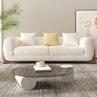 Sofá Reclinable con Patas de Madera, Muebles Modernos para Sala de Estar, Estilo Nórdico, Blanco, Italiano, Europeo, Canape Grande XXL