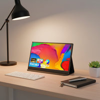 15,6 Zoll 1080P Einzelbildschirm Tragbarer IPS-Bildschirm Monitor Faltbares Design LED-Hintergrundbeleuchtung Typ-C Anschlüsse Business