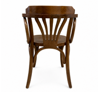 Chaise de salle à manger en bois de hêtre massif classique avec dossier à lattes, chaise en bois courbé pour restaurant, hôtel, café