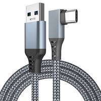 Câble VR Link USB-A vers USB-C 90 °   Connecteur Type-C, transfert de données et charge à 5 Gbps, compatible avec Quest 2 et SteamVR