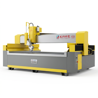 Machine de découpe à jet d'eau CNC 5 axes, type portique à servomoteur AC, pour le traitement de la pierre