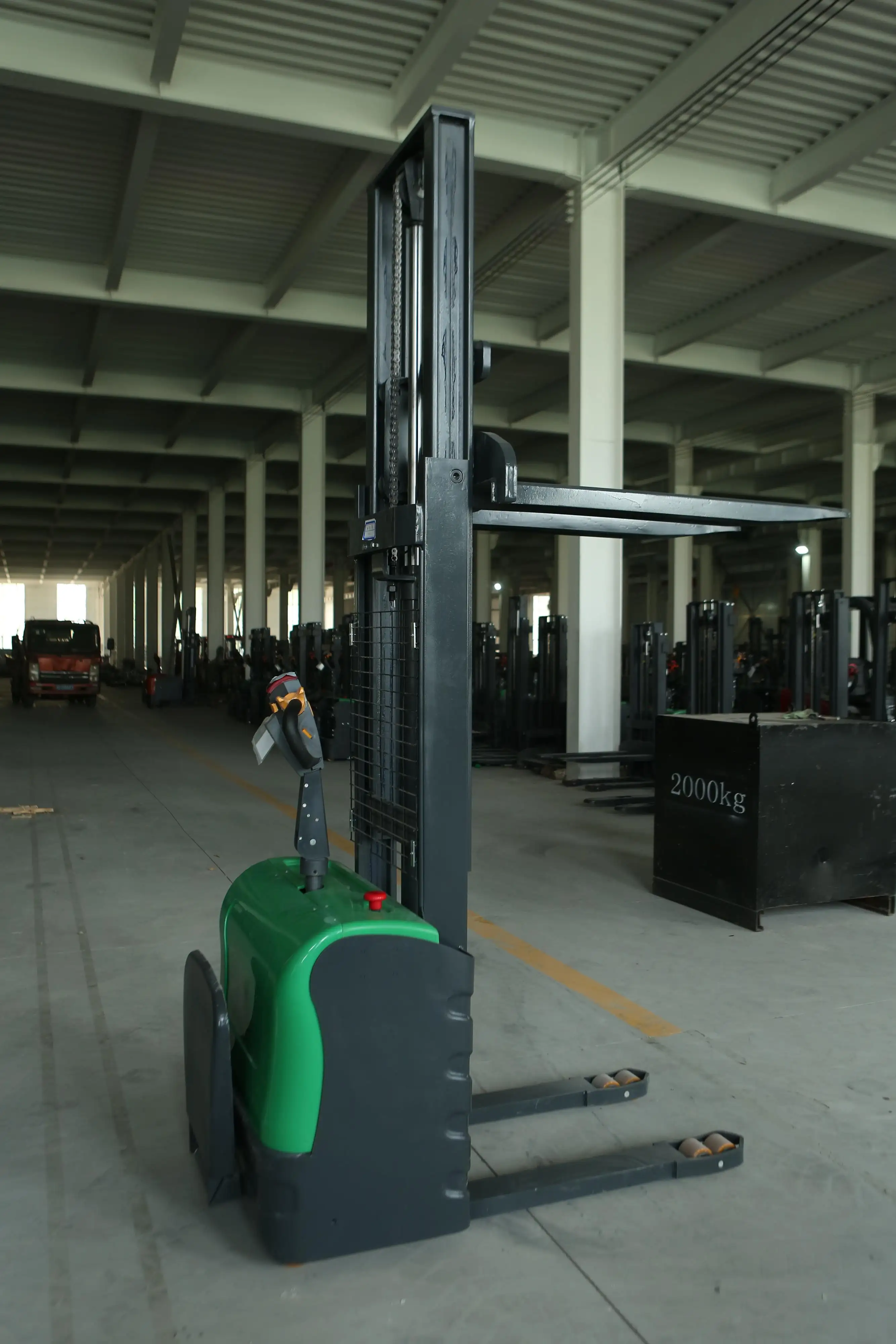 electric forklift warehouse automatic stacker 1.5 ton 2 ton electric pallet stacker with 3m 3.5m lifting height