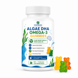 Gomitas de Aceite de Algas <span class=keywords><strong>Omega</strong></span>-<span class=keywords><strong>3</strong></span> OEM, Salud del Corazón, Cerebro <span class=keywords><strong>y</strong></span> Ojos, Sin GMO, Veganas, Aceite de Algas <span class=keywords><strong>Omega</strong></span>-<span class=keywords><strong>3</strong></span>, <span class=keywords><strong>DHA</strong></span>, <span class=keywords><strong>Omega</strong></span>-<span class=keywords><strong>3</strong></span> - Product Image 1
