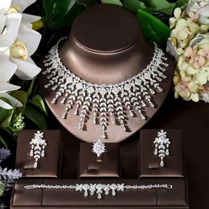 ชุดเครื่องประดับเจ้าสาวสไตล์แอฟริกันสำหรับผู้หญิงอุปกรณ์จัดงานแต่งงานเพทายคริสตัลดูไบชุดสร้อยคอและต่างหูสำหรับงานปาร์ตี้ N-84ของขวัญ - Product Image 2