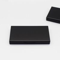 Beliebte Matte Schwarze Rechteckige Plastik-Leere Lidschattenpalette Kosmetikbehälter mit Klarem Spiegel Anpassbare Farbe und Logo