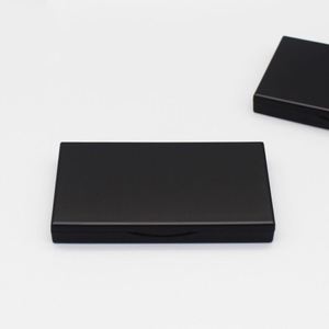 Venta caliente popular mate negro <span class=keywords><strong>rectangular</strong></span> plástico vacío sombra de ojos paleta envase cosmético con espejo transparente - Product Image 2