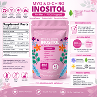 Poudre de mélange Myo-Inositol D-Chiro Inositol de fabrication directe OEM, complément pour l'équilibre hormonal et la fertilité (PCOS), marque privée