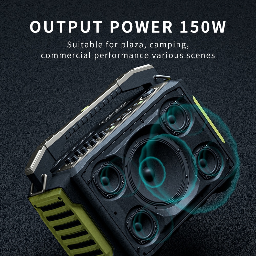 High Quality 150W Subwoofer Speaker Bass BlueTooth Big Speakers With Wireless Mic for Outdoor Party · image 3