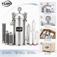 Carcasa de Filtro de Seguridad de Acero Inoxidable con Cartuchos Sinterizados Plegados de PP PTFE para Filtración Industrial de Líquidos Finos