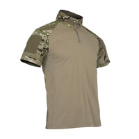 T-shirt tactique décontracté à manches courtes en polyester/coton tricoté pour homme G4, camouflage respirant