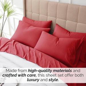 Parure de draps en microfibre de luxe, facile d'entretien, résistante aux plis, à la décoloration et aux taches, avec poche extra profonde de 21 pouces - Product Image 3