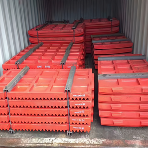 <span class=keywords><strong>Prix</strong></span> d'usine en Chine, bonne performance, Mn13Cr2 Mn18Cr2 Mn21Cr2, plaque de mâchoire oscillante et <span class=keywords><strong>fixe</strong></span>, pièces de rechange pour concasseur à mâchoires à vendre - Product Image 2