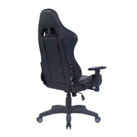 Chaise de jeu ergonomique pivotante en cuir réglable avec cadre métallique moderne personnalisé pour configuration de jeu à domicile
