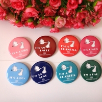 Épingles rondes en métal personnalisées en gros, style antique, Feng Shui, électro-plaquées, avec impression en typographie