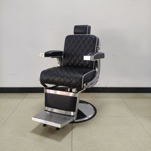 Hydraulic Reclining Barber Chair 360° Swivel Foldable <b>Footrest</b> PU Leather for Men's Barbershop - Product Image 6