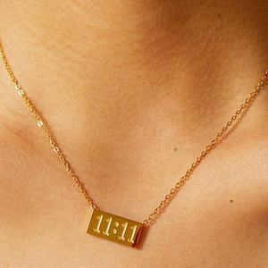 สร้อยคอจี้สแตนเลสสตีลชุบทอง 18K PVD แบบกันน้ำ ไม่ก่อให้เกิดอาการแพ้ ไม่หมองคล้ำ ผลิตตามสั่ง ขายส่ง รุ่น 1111 สำหรับผู้หญิง - Product Image 2