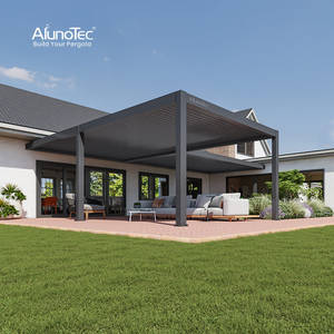 AlunoTec屋外プライバシースペース防水電気ガーデンガゼボ照明ルーフパーゴラ - Product Image 5