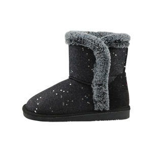 Sepatu Bayi Musim Dingin Motif Bintang Emas Sepatu Bot Salju Anak-anak Sepatu Bot Bulu Datar Faux Suede - Product Image 2
