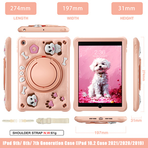 <span class=keywords><strong>Prix</strong></span> usine haute qualité 3D Cartoon 360 Rotation étui robuste avec poignée et bandoulière pour <span class=keywords><strong>iPad</strong></span> 9e génération 10.2 pouces - Product Image 6