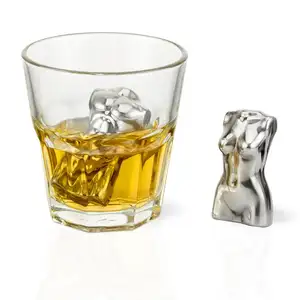 New Product Male and Female Body Shape Stainless Steel Ice Cube Whisky Stone