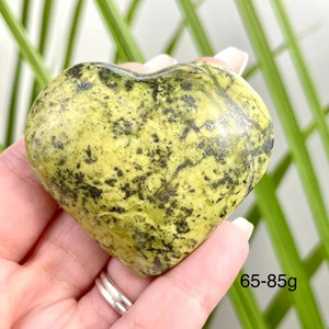Wholesale Polished Natural Crystal Heart Shape <b>Crafts</b> Green Opal Gemstone Hearts for Decoration - Product Image 3