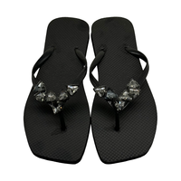 Tongs personnalisées pour femmes, vente en gros, tongs pour femmes, style tropical, pantoufles pour femmes, semelles en caoutchouc, sandales