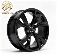 Porsche Cayenne Turbo GT, BMW X5, Audi Q8, Mercedes GLS için KFB Lüks Performans Dövme Jantlar, Siyah Alaşım Jantlar