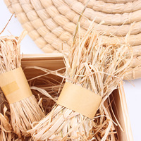 Cordes d'emballage décoratives de remplissage déchiquetées en raphia recyclé de papier de cuisson de nature naturelle écologique de haute qualité pour boîte à bijoux
