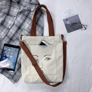High Quality Women's <b>Canvas</b> Handbag Custom Printed Logo New Style Large <b>Cross</b> <b>Body</b> Tote Cute Pockets Viet Nam Designed <b>Bag</b> - Product Image 3
