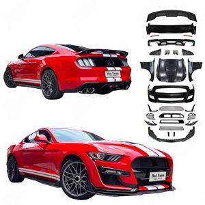 Kit carrosserie de dernière génération pour <span class=keywords><strong>Ford</strong></span> <span class=keywords><strong>Mustang</strong></span> 2015-2023, mise à jour style Shelby GT500, matériau PP+ABS, pare-chocs avant et arrière, calandre - Product Image 1