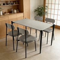 Ensemble de table et chaises de restaurant en gros, mobilier de jardin moderne, table et chaises de salle à manger en métal pour hôtel TC0249