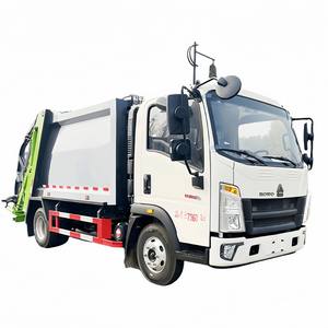 Camión de basura Howo 4x2 Compress 6cbm Carga trasera Eliminación de desechos Compactador de desechos Camión de basura volquete - Product Image 1