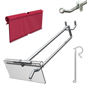 Hookei Merchandising Slatwall Pegboard Hook con Ticket Adhesivo Datos Precios Tira Estante Titular de la etiqueta - Product Image 1