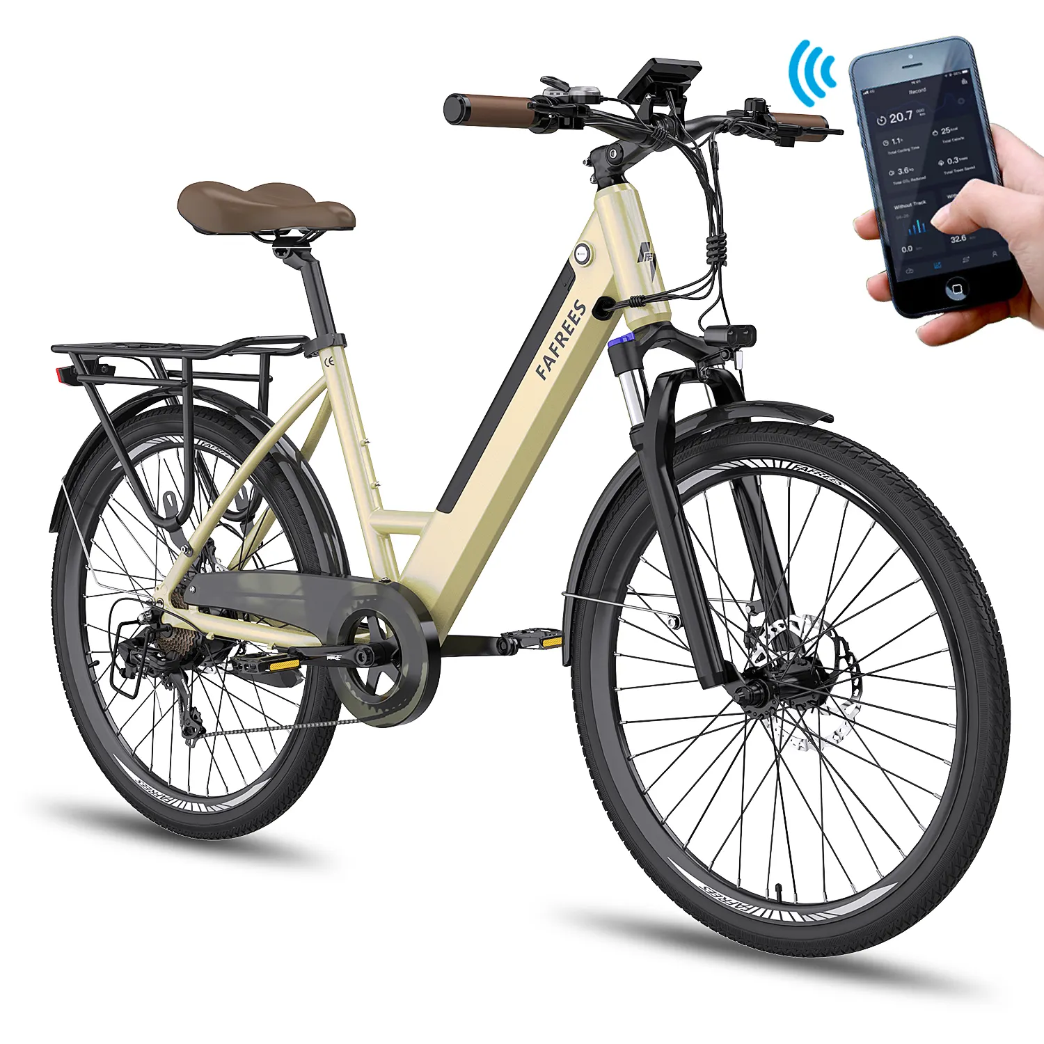 EU UK magazzino spedizione gratuita ebike FAFREES Pro 26 ''City eBike 250W motore 36V 14.5Ah bicicletta elettrica da strada