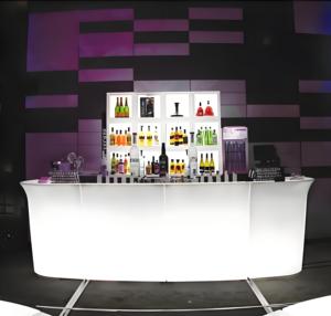 Commerciële Led Party Bar Tafel Gloeien Kleurrijke Plastic Meubels Voor <span class=keywords><strong>Outdoor</strong></span> Huis Keuken Tuin Hotel Supermarkt Gebruik