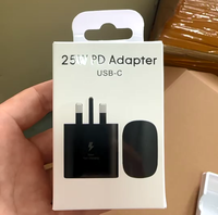 Pengisi daya multi-dinding portabel, 25W tipe-c PD UK Plug portabel, pengisi daya ponsel, adaptor catu daya, pengisian cepat