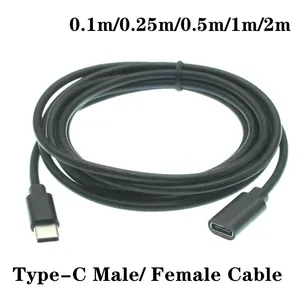 0.1m 0.25M 0.5m 2M USB C Loại-C dây mở rộng Loại-C Nam sang nữ sạc nhanh ngày sạc cáp ngắn extensor sạc kết nối
