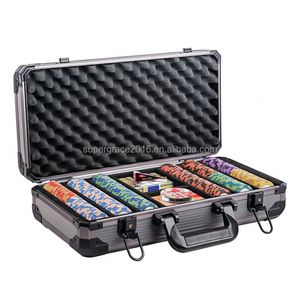 Lot de jetons de casino professionnels de luxe en argile 14g 40mm*3mm pour Texas Hold'em, 200/300/500/600/1000 pièces, fabriqués en Chine - Product Image 5