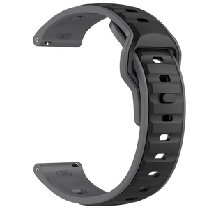 สายนาฬิกาซิลิโคนอัจฉริยะแบบคู่สำหรับนาฬิกา Huawei Watch 4 GT5 Xiaomi S4 amazfit Garmin 20มม. 22มม. สองสีสายรัดกีฬาหัวแบน - Product Image 4