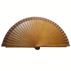 <span class=keywords><strong>Abanico</strong></span> de mano flamenco español de 8 pulgadas (23cm/27cm) de madera, pintado por ambos lados con puntos negros - Product Image 2