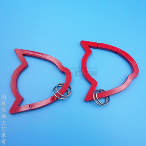 Tezuka Productions <b>Anime</b> Character <b>Keychain</b> Zinc Alloy Red Custom Shape Carabiner For Gifts - Product Image 3