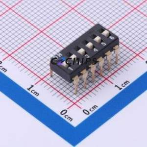 SM-06KP DIP Switch Through hole Component (THT) Switch ( Number of Switch Sections: 6 )( Lead Spacing: 2.54mm ) - Product Image 1