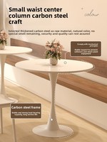 Table de négociation de loisirs nordique blanc tulipe petites tables et chaises pour salle à manger balcon ou café thé boutique conception Simple