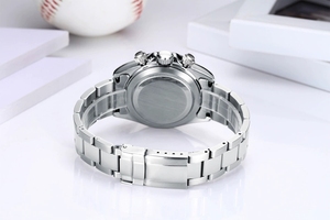 Montres automatiques pour hommes, mécaniques à remontage automatique, en acier inoxydable doré, avec lunette bleu glacier, marron châtain, Reloj Hombre Baratos - Product Image 4